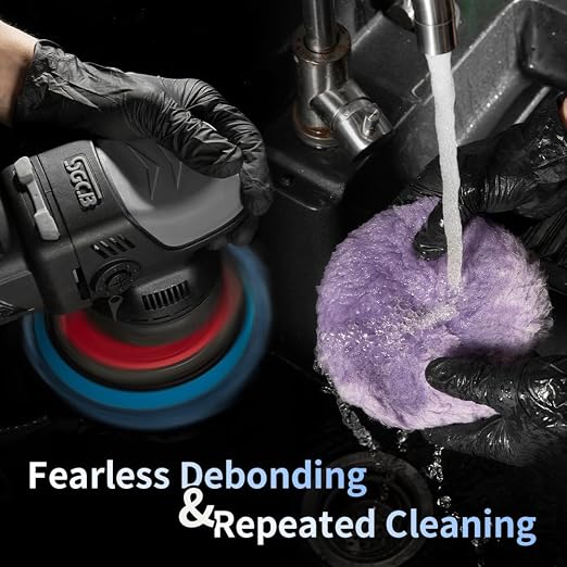 SGCB Pro 5" Wool Buffing Pads 3Pcs - Coarse, Medium, Light Cutting Car Wool Polishing Pads for 5 Inch Car Polisher Compounding