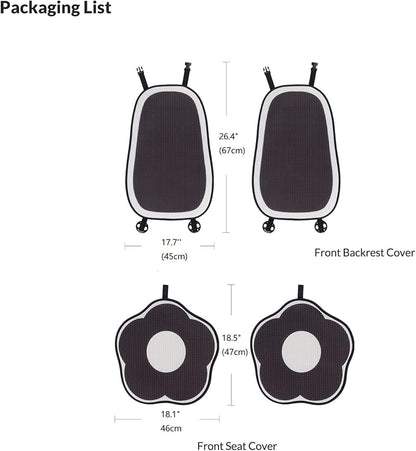 Cute Car Seat Covers for Women and Girl, Front Car Seat Cover, Machine Washable, Airbag Compatible, Driver Seat Cover, Fit (Sedan/SUV/Pickup/Van), Fit for Tesla (Front seat Cover-Flower)