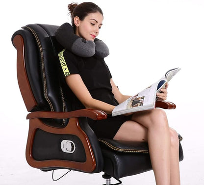 Keemall Inflatable Travel Neck Pillow, Airplane Neck Pillow for Long Flight Sleeping,Soft 100% Cotton Travel Pillow for Plane Head Rest, Portable Traveling Essentials