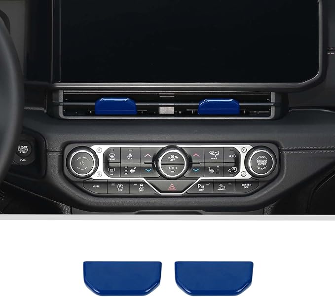 JWWY for Jeep JL Vent Air Outlet Adjustment Cover Trim Fit for 2024-2025 Jeep Wrangler JL JLU Gladiator JT 4xe Interior Accessories 2pcs Blue