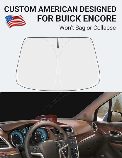 Proadsy 2026 Upgrade Front Windshield Sun Shade Foldable Sunshade Protector Custom Fit 2013-2022 Buick Encore Accessories
