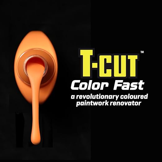 T-Cut Color Fast 3-in-1 Paint Restorer, Orange - Scratch Remover, Ceramic Car Wax & Color Enhancer - Removes Swirls & Oxidation, 17 oz