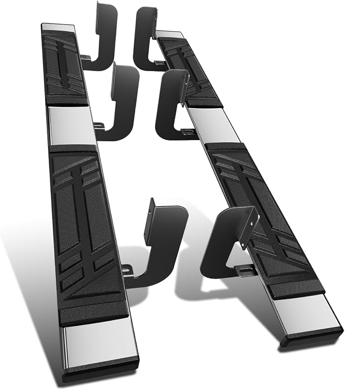 DNA Motoring 6.5" Flat Running Boards Side Step Nerf Rails Bars Compatible with 99-16 Ford F250SD F350SD F450SD F550SD Extended Cab, STEPB-U-F25099-T1-E