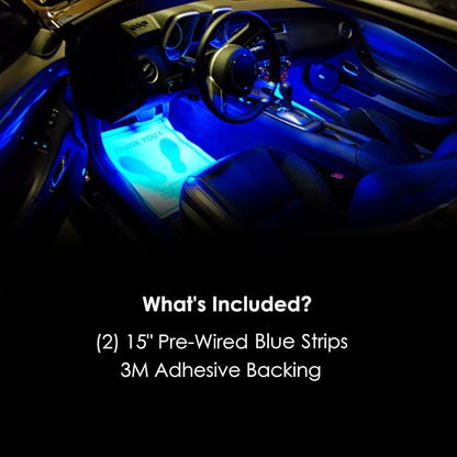 ORACLE Lighting 3805-002 Universal Blue Ambient LED Lighting Footwell Kit - Waterproof - Easy Installation - Ultra Flexible - Indoor or Outdoor Application
