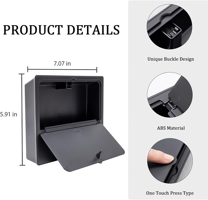 JDMCAR One-Touch Hidden Storage Box Compatible with Toyota 4Runner Accessories 2025 2026 Center Console Organizer