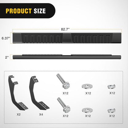 Nilight Running Boards for 2022 2023 2024 2025 2026 Toyota Tundra Crewmax Cab 4 Full Size Doors 6 Inch Side Step Nerf Bars Black