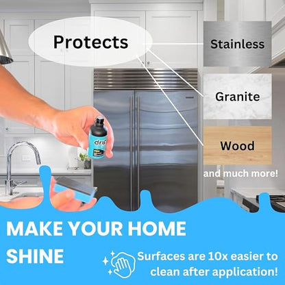 Home Ceramic PRO kit- 10H Pro 3 Year Coating - 50ML - Kitchen & Bath, Stainless Steel - Professional DIY Coating - Protect Your Home from Stains, Scums, Fingerprints, and More!