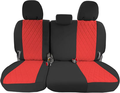 FH Group Custom Fit Car Seat Covers Specifically Made for 2011-2020 Toyota Sienna 7-8 Seater with Ultraflex Neoprene Water Resistant Automotive Seat Covers - 3rd Row Red
