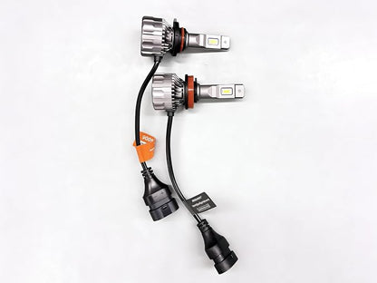 SEALIGHT 9005 H11 Bulbs Combo, 140,000LM Super Bright 6500K Cool White 9005 H11 Bulbs, 70000Hours Lifespan, HB3 H8/H9 Fog Bulbs with 15000RPM Cooling Fan, Pack of 4