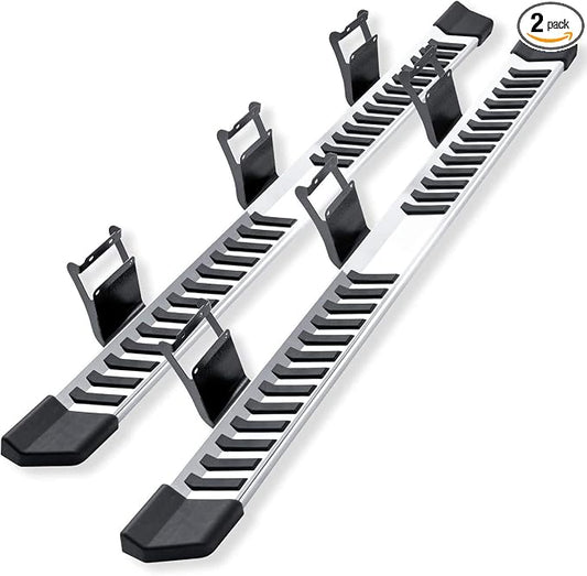 COMNOVA Pair Running Board Compatible with 17-26 Ford F250 Superduty Crew Cab（4 Full Size Doors） Rocker Slider Side Steps,Width 6 Inches V Style.with OE Style Brackets.