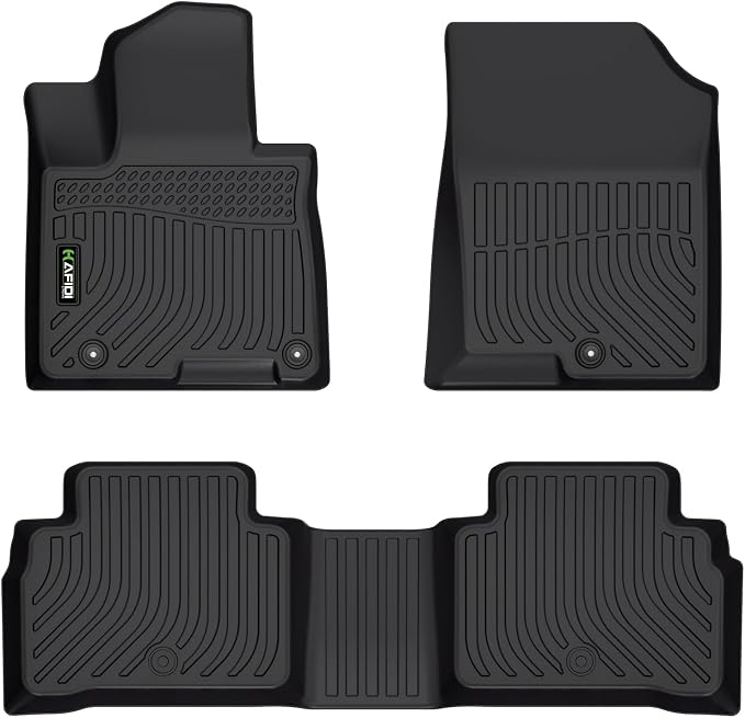 Floor Mats Custom for 2022-2026 Hyundai Tucson (No Hybrid Models) All Weather Protection TPE Heavy Duty Non-Slip Automotive Floor Liners Fits Front& 2nd Row Full Set Accessories, Black