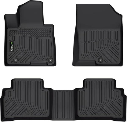 Floor Mats Custom for 2022-2026 Hyundai Tucson (No Hybrid Models) All Weather Protection TPE Heavy Duty Non-Slip Automotive Floor Liners Fits Front& 2nd Row Full Set Accessories, Black