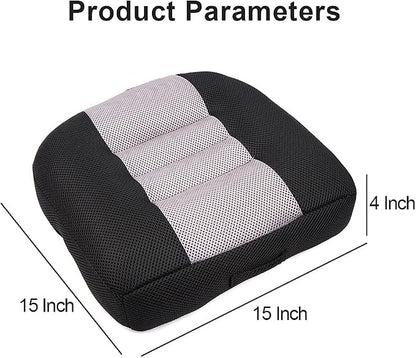 Srutirbo Car Booster Seat Cushion Raise The Height for Short People Driving Hip (Tailbone) and Lower Cack Fatigue Relief Suitable for Trucks, Cars, SUVs, Office Chairs, Wheelchairs (Black and Gray)