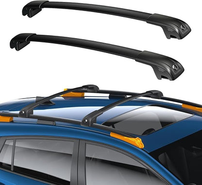 300lbs Roof Rack Cross Bars Compatible with Subaru Crosstrek Wilderness 2024 2025 2026 & Volkswagen Tiguan 2018-2026 & Taos 2022-2026 Aluminum Lockable Roof Rails Crossbar for Bike Kayak Cargo