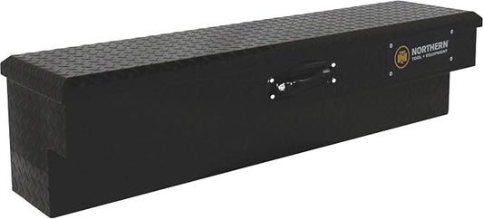 Northern Tool Side-Mount Truck Tool Box - Aluminum, Matte Black, Pull Handle Latch, 48in. x 11.5in. x 11in. Model Number 36212761