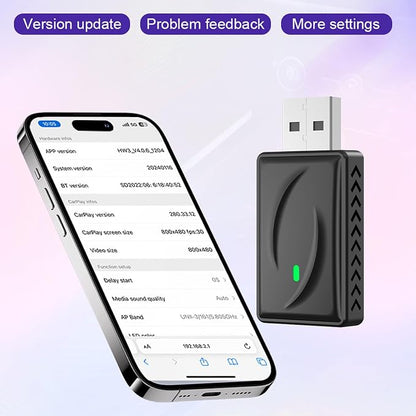 2026 Upgraded 2 in 1 Wireless CarPlay & Android Auto Adapter, Car Wired to Wireless Car Play Adapter, Plug & Play and Auto-Connection, Low Latency for iOS10+, USB/USB-C