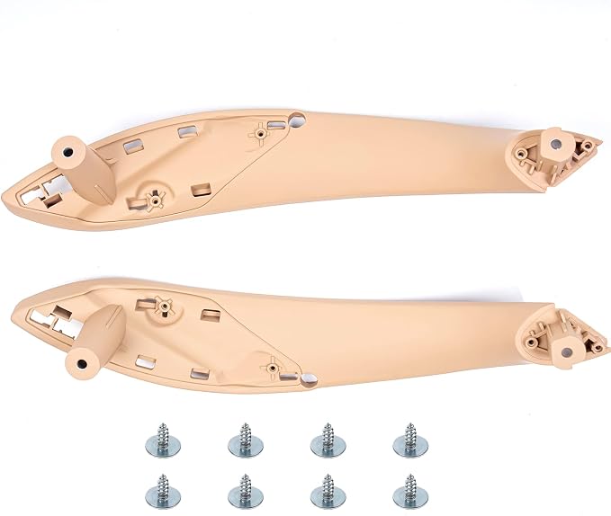 2PCS Door Handles Replacement for BMW 3 Series F30 4 Series F32 F80 F82 Inner Door Pull Strap Armrest Bracket Handle Kit Interior Trim for BMW 2013-2018 320 328 330 335 2014-2019 428 435 (Beige)