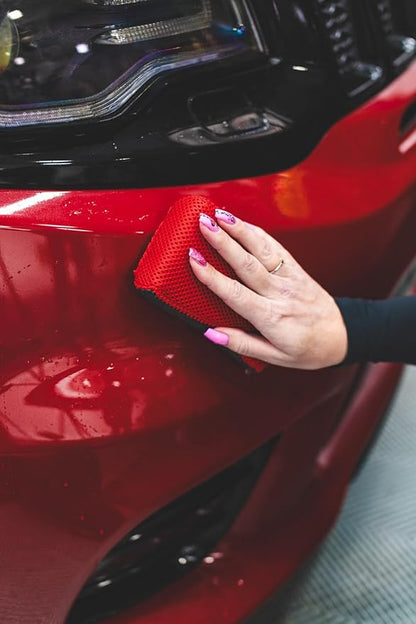 P & S PROFESSIONAL DETAIL PRODUCTS - Reset Clay Scrubber - Easily Cleans Painted Surfaces, Debris, and Road Grime Quickly and Efficiently Red/Black - 2-Pack