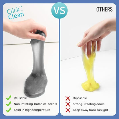 CLICK CLEAN 2Pcs Cleaning Gel for Car, 7oz Car Detailing Tools, Cleaning Putty Gel, Car Interior Cleaner Universal Dust Cleaner for Keyboard, Laptop, Air Vents (Coconut)