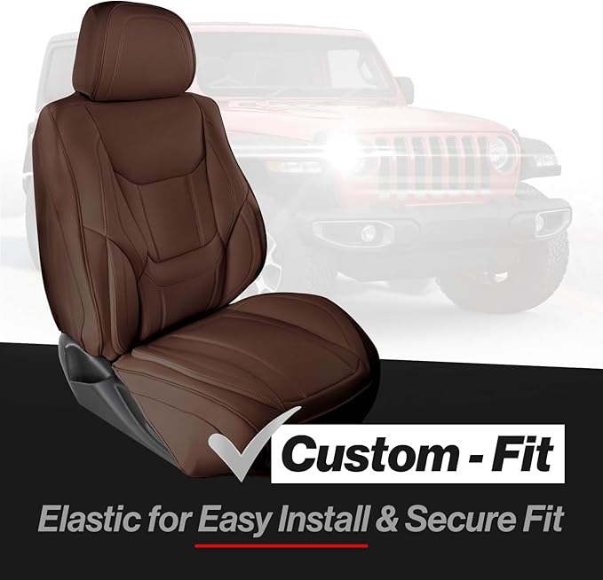 Coverland Custom SUV Car Seat Covers Full Set for [2011-2026 BMW X3] - Protector Car Seat Cover Water Resistant Leather Memory Form Back Support Seat Cushion [Full Set-Dark Brown]