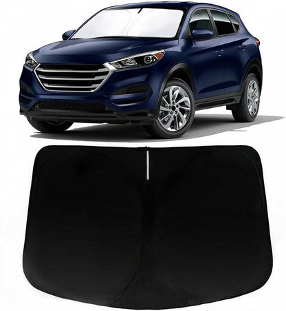 Windshield Sun Shade for Hyundai Tucson 2016-2021 Car Front Window Sunshade with 240T Sun Visor Protector Blocks UV Rays Heat Sun Shield Accessories