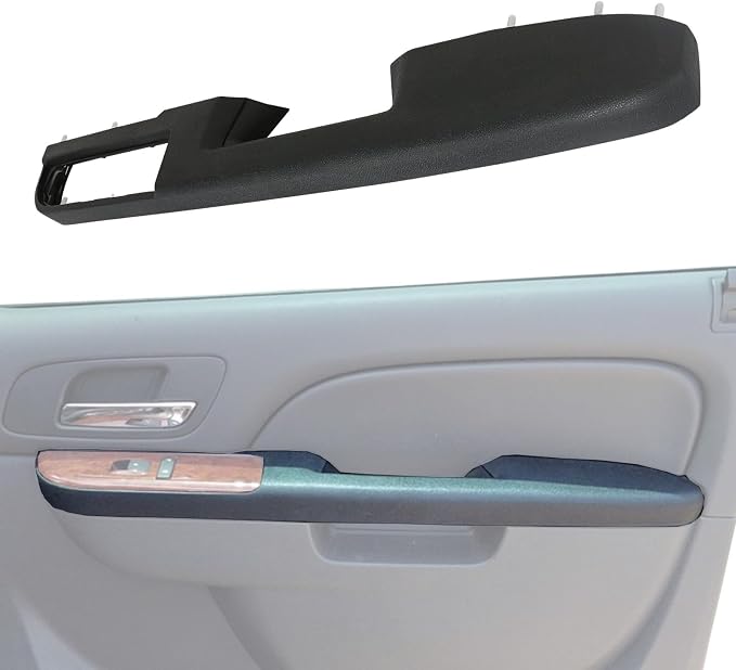 80994 Upgraded Door Armrest Repair Front Right Side Door Panel Handle Black Compatible with 2010-2014 Chevy Silverado Suburban Avalanche Tahoe,GMC Sierra Yukon Replaces 84127325