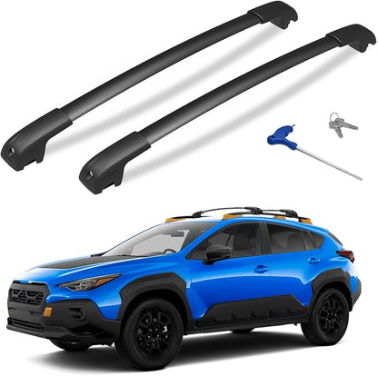 300lbs Lockable Roof Rack Cross Bars Fit for Subaru Crosstrek Wilderness 2024 2025 2026, Aluminum Heavy Duty Roof Rails Crossbar for Rooftop Cargo Bars Luggage Bike Kayak Snowboard Racks