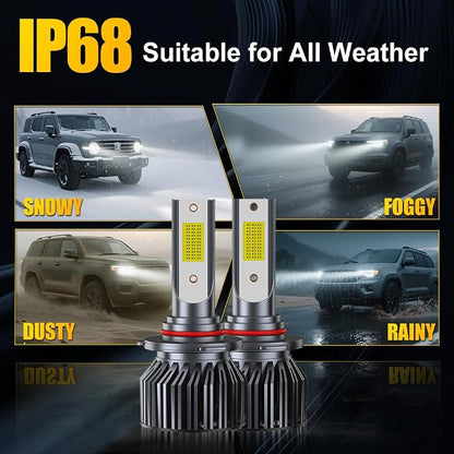 Fit For Chevy Colorado 2015 2016 2017 2018 2019 2020 Fog Light Bulbs Kit, 6500K White Enhanced Visibility with Cooling Dual Application Beam Bulbs Combo, Direct Installation, Pack of 6