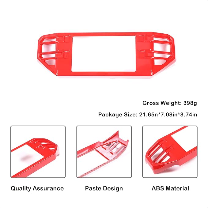 Aunginsy Center Console Air Outlet Trim Cover Compatible with Toyota Tundra/Sequoia 2022-2026, ABS Air Conditioning A/C Vent Panel Large Frame Decorative Cover Protector Accessories, For 8-inch Screen