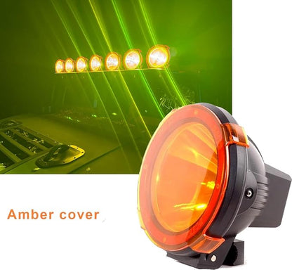 7 Inch HID Offroad Light Spot Beam 12-24V55W HID Fog Driving Work Lamp Clear and Amber Cover 4x4 Off-Road Rally Round Fog Lighting For Truck SUV ATV