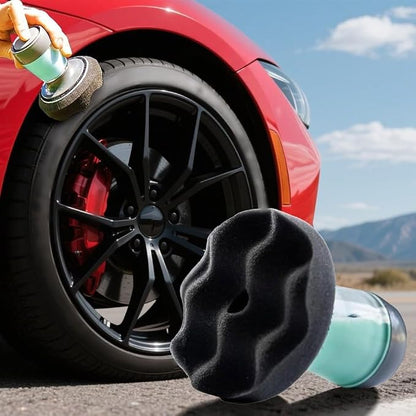 For Car And Truck Tire Shine Applicator With Integrated Pump Reservoir, Foam Brush For Smooth Tire Dressing Application And Reusable Pads