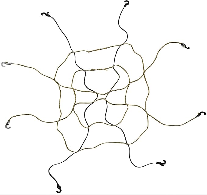 Keeper 6141 Zip Net Adjustable Cargo Net, Black/Yellow