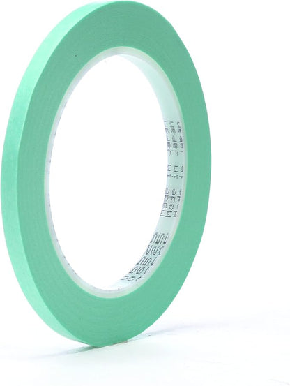 3M Precision Masking tape, 06525, 1/4" x 60 yds, Crisp, Sharp Lines for Automotive Paint Masking, 1 Roll