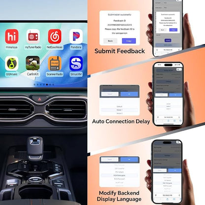 Wireless CarPlay Adapter for iPhone: Get in Your Car and Go - Auto Connects, Go Wireless Instantly, Crisp Audio, Always Updated. Carlinkit 5.0 Dongle for Wired CarPlay Android Auto Cars(2AIR Black).
