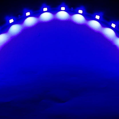 SOCAL-LED LIGHTING 30cm 12" Blue Flexible LED Strips High Power Bright 5050 12 SMD Car DRL Under Dash Accent Light, Waterproof, Cuttable, Pack of 2