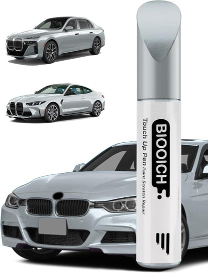 Touch Up Paint Pen Exact Color Match Car Chip and Scratch Repair (for BMW, Brooklyn Gray Metallic(C4P))
