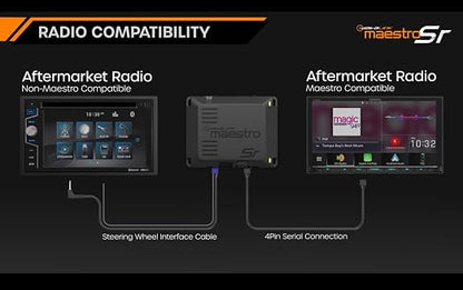 Idatalink Maestro ADS-MSR Universal Car Stereo Replacement Interface for Factory Audio Upgrade, Retains Steering Controls with Built-in Bluetooth Adapter for Wireless Programming via a Mobile Device