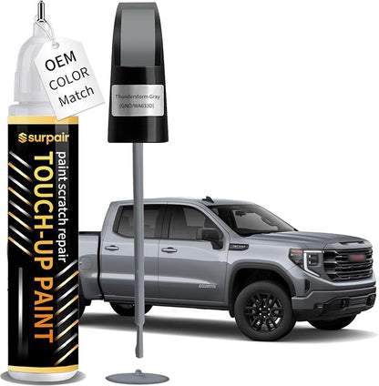 Thunderstorm Gray GNO/WA633D Touch up Paint for GMC OEM Color Match Car Scratch Repair Kit for Nicks & Chips Scratches Quick & Easy Paint Fix 2-In-1 Car Scratch Remover Pen