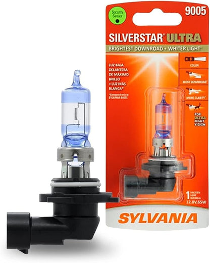 SYLVANIA - 9005 SilverStar Ultra - High Performance Halogen Headlight Bulb, High Beam, Low Beam and Fog Replacement Bulb, Brightest Down Road with Whiter Light, Tri-Band Technology (Contains 1 Bulb)