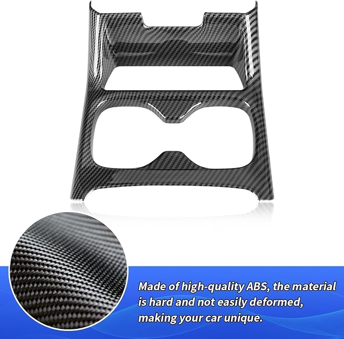 Car Center Console Armrest Front Cup Holder Trim Panel for Honda CRV 2023 2024 2025 2026 and CR-V Hybrid 2023-2026 Auto Interior Decor Accessories Central Control Protection Cover Carbon Fiber Style