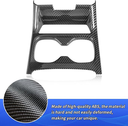 Car Center Console Armrest Front Cup Holder Trim Panel for Honda CRV 2023 2024 2025 2026 and CR-V Hybrid 2023-2026 Auto Interior Decor Accessories Central Control Protection Cover Carbon Fiber Style