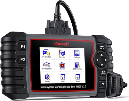 OBD2 Diagnostic Scan Tool for Mercedes Benz/Sprinter, iCarsoft M900 V2.0 Scanner Code Reader for Engine, Transmission, ABS, Airbag Systems, Oil/SAS/EPB/ETC/INJ Reset,Battery Test
