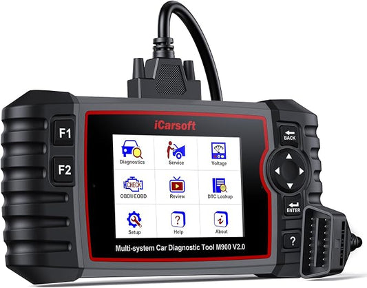 OBD2 Diagnostic Scan Tool for Mercedes Benz/Sprinter, iCarsoft M900 V2.0 Scanner Code Reader for Engine, Transmission, ABS, Airbag Systems, Oil/SAS/EPB/ETC/INJ Reset,Battery Test