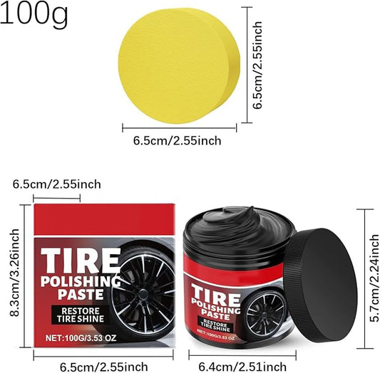 Car Tire Shine, Wheel Shine for Car Tires, Auto Wheel Polishing Paste Automotive Tire Care Product for Cars, Truck, Motorcycle, RV