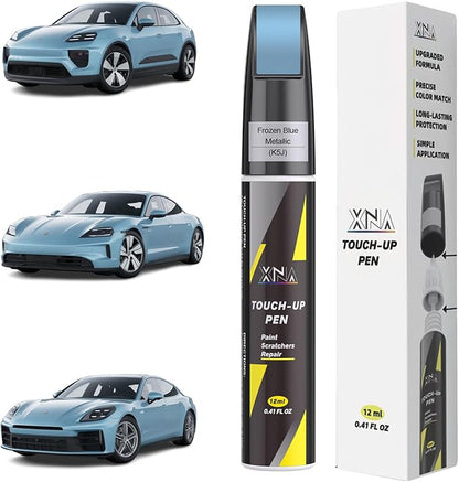 XNA Frozen Blue Metallic(K5J) for Porsche Touch Up Paint, Car Scratch Remover for Nicks and Chips Repair, 2-In-1 Quick & Easy Fix Car Scratch Repair Kit with Exact Color-Matched
