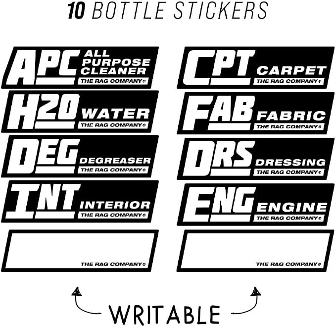 The Rag Company - ULTRA Air Tool Bottle Kit - High-Impact Replacement/Storage Bottle; Lid with Seal; Weighted Silicone Pickup Tube; and 10 Bottle Label Stickers for Contents