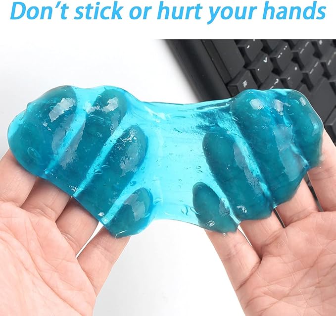 Moly Magnolia Cleaning Gel for Car, Universal Detailing Putty Gel Detail Tools Car Interior Cleaner, Removal Putty Keyboard Cleaner for Car Vents, PC, Laptops, Cameras (Blue)