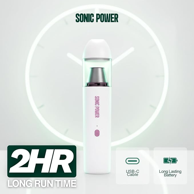 SonicPower Portable Cordless Car Vacuum, 15000Pa High Suction Handheld Vacuum Cleaner, 2-in-1 Vacuum & Blower, with 4 Attachments & Portable Storage Bag for Car, Home, Pet & Office (White & Pink)