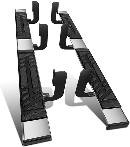 DNA Motoring 6.5" Flat Running Boards Side Step Nerf Rails Bars Compatible with 99-16 Ford F250SD F350SD F450SD Crew Cab, STEPB-U-F25099-T1-C