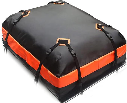 Durable Car Rooftop Cargo Carrier Bag, Universal Fit for All Vehicles with or Without Rack, Includes Non-Slip Mat, Luggage Lock, 4 Door Hooks, Storage Bag